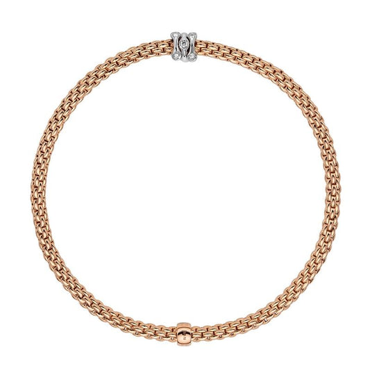 FP Flex'it Prima 18ct Rose Gold .12ct Diamond Bracelet