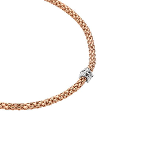 FP Flex'it Prima 18ct Rose Gold .12ct Diamond Necklace