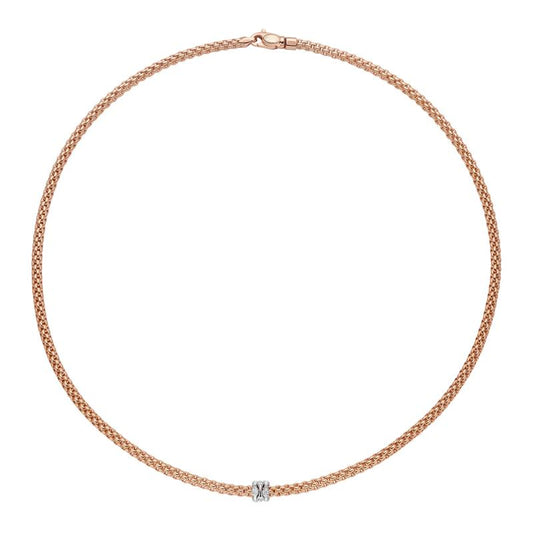 FP Flex'it Prima 18ct Rose Gold .12ct Diamond Necklace