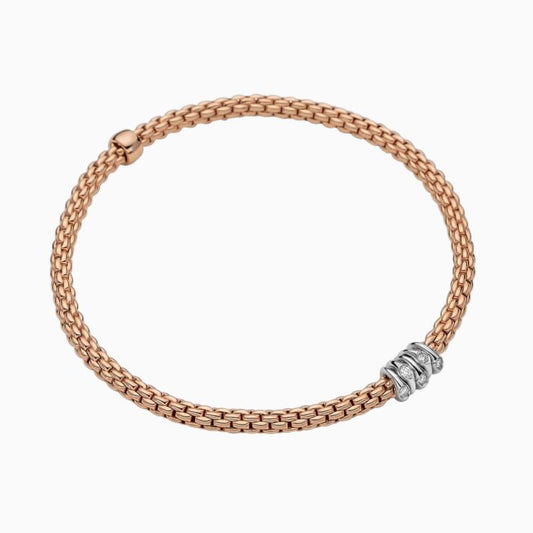 FP Flex'it Prima 18ct Rose Gold .2ct Diamond Bracelet