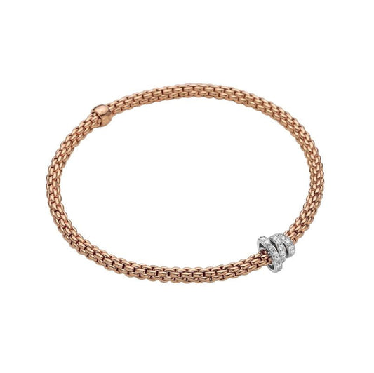 FP Flex'it Prima 18ct Rose Gold .31ct Diamond Bracelet