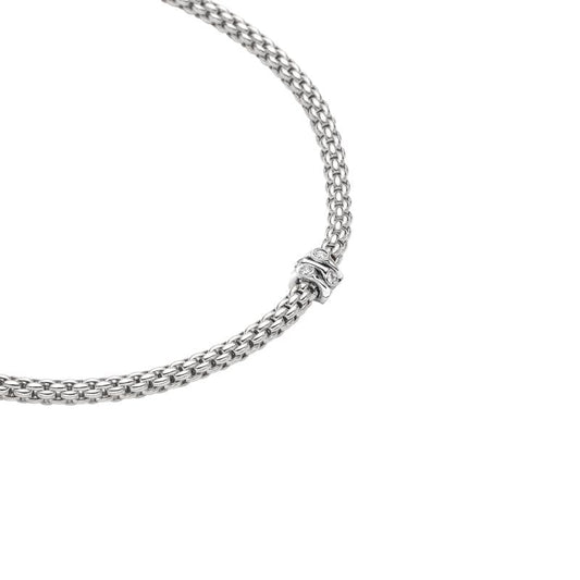 FP Flex'it Prima 18ct White Gold .12ct Diamond Necklace