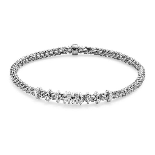 FP Flex'it Prima 18ct White Gold .15ct Diamond Bracelet