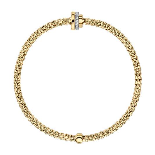 FP Flex'it Prima 18ct Yellow Gold .1ct Diamond Bracelet