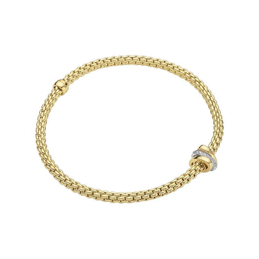 FP Flex'it Prima 18ct Yellow Gold .1ct Diamond Bracelet