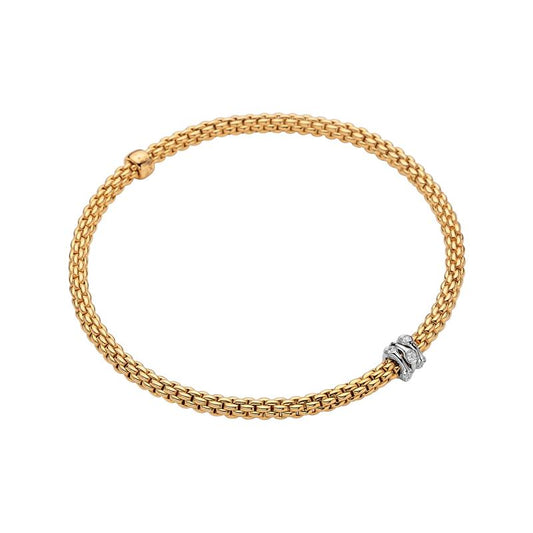 FP Flex'it Prima 18ct Yellow Gold .12ct Diamond Bracelet