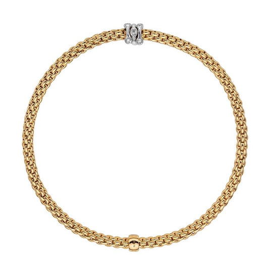 FP Flex'it Prima 18ct Yellow Gold .12ct Diamond Bracelet