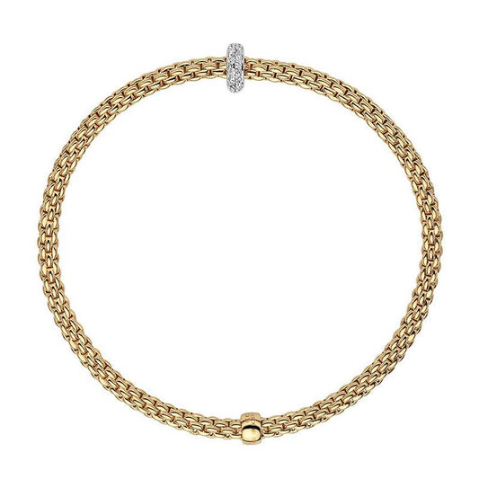 FP Flex'it Prima 18ct Yellow Gold .18ct Diamond Bracelet