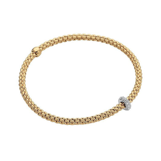 FP Flex'it Prima 18ct Yellow Gold .18ct Diamond Bracelet