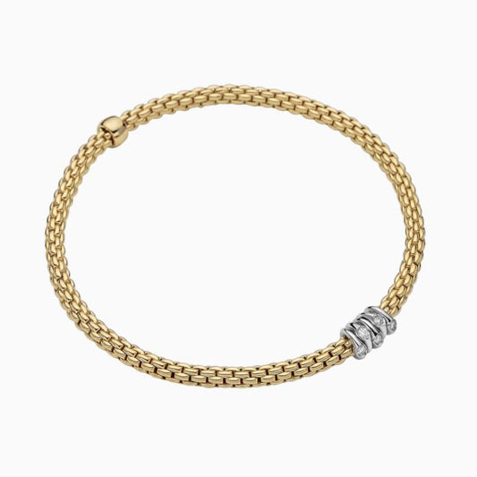 FP Flex'it Prima 18ct Yellow Gold .2ct Diamond Bracelet