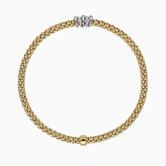 FP Flex'it Prima 18ct Yellow Gold .2ct Diamond Bracelet