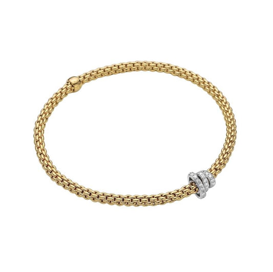 FP Flex'it Prima 18ct Yellow Gold .31ct Diamond Bracelet