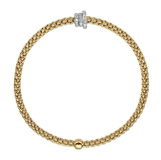 FP Flex'it Prima 18ct Yellow Gold .31ct Diamond Bracelet