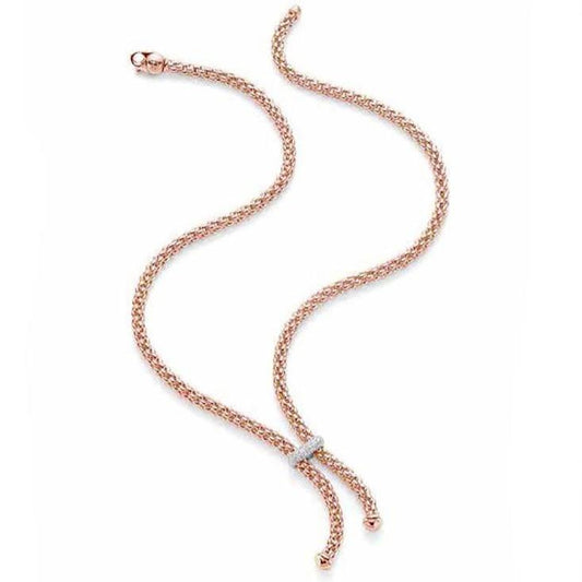 FP Flex'it Solo 18ct Rose Gold .22ct Diamond Lariat Necklace