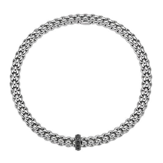 FP Flex'it Solo 18ct White Gold .11ct Black Diamond Bracelet D