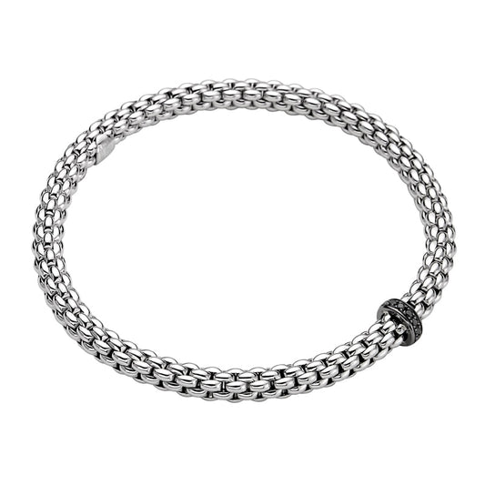 FP Flex'it Solo 18ct White Gold .11ct Black Diamond Bracelet D