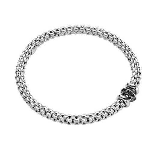 FP Flex'it Solo 18ct White Gold .18ct Black Diamond Bracelet