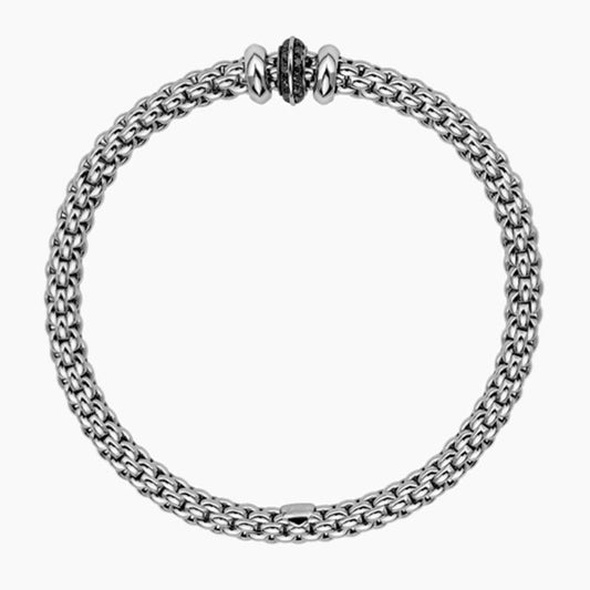 FP Flex'it Solo 18ct White Gold .18ct Black Diamond Bracelet