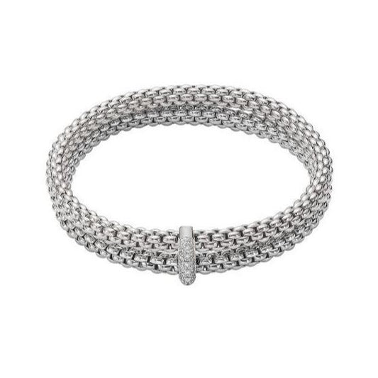 FP Flex'it Solo 18ct White Gold .22ct Diamond Double Bracelet