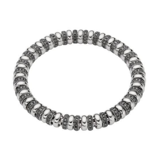 FP Flex'it Solo 18ct White Gold 3.5ct Black Diamond Bracelet