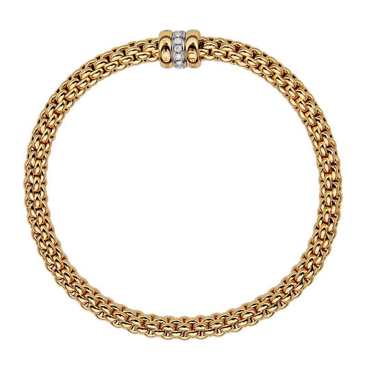 FP Flex'it Solo 18ct Yellow Gold .1ct Diamond Bracelet