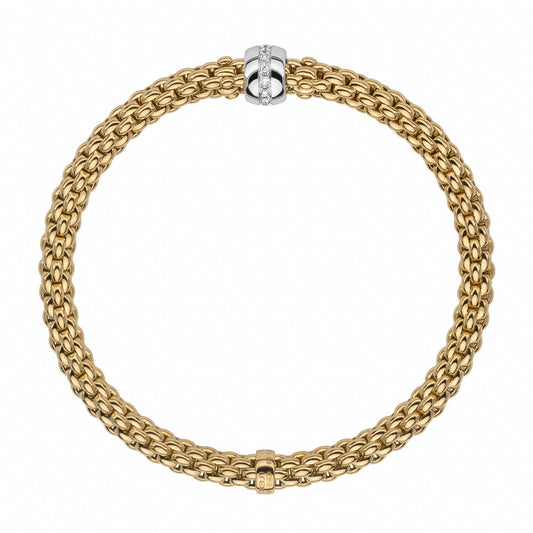 FP Flex'it Solo 18ct Yellow Gold .1ct Diamond Bracelet