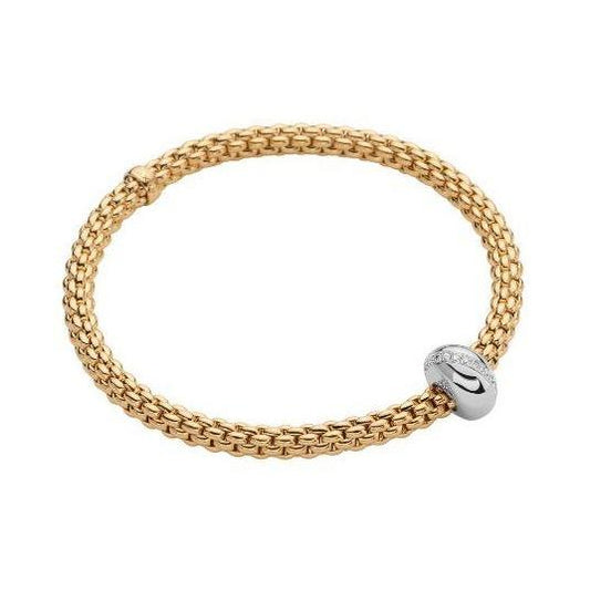 FP Flex'it Solo 18ct Yellow Gold .16ct Diamond Bracelet