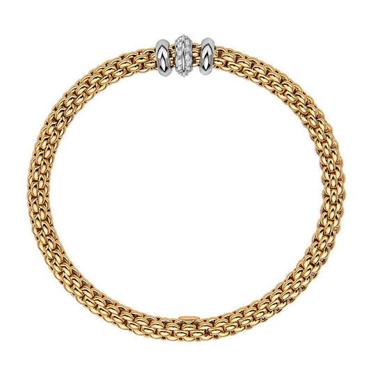 FP Flex'it Solo 18ct Yellow Gold .17ct Diamond Bracelet D