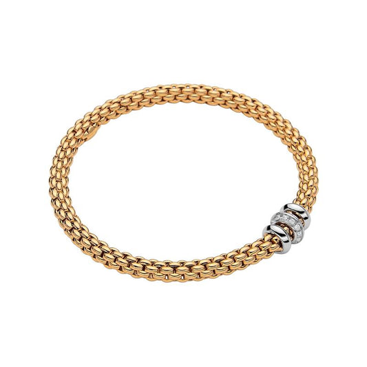 FP Flex'it Solo 18ct Yellow Gold .17ct Diamond Bracelet D