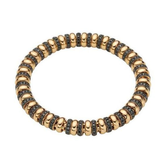 FP Flex'it Solo 18ct Yellow Gold 3.5ct Black Diamond Bracelet