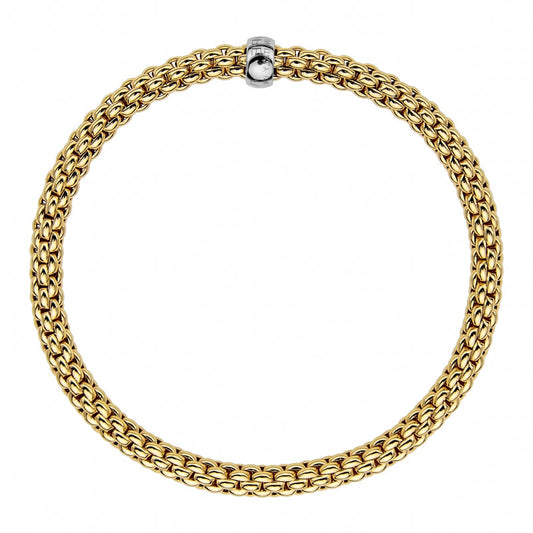 FP Flex'it Solo 18ct Yellow Gold White Gold Rondelle Bracelet