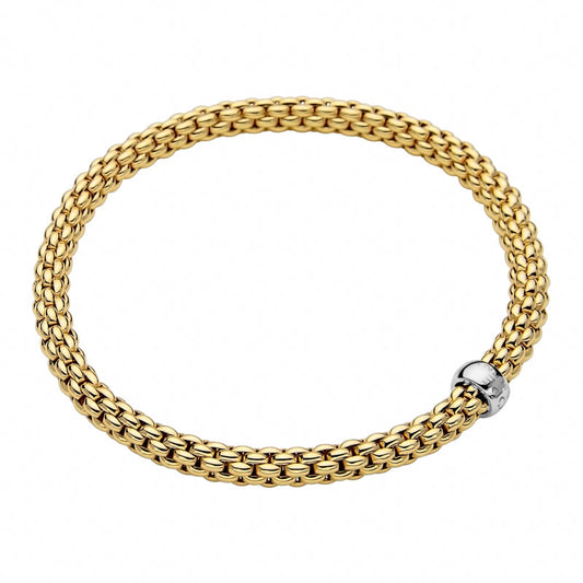 FP Flex'it Solo 18ct Yellow Gold White Gold Rondelle Bracelet