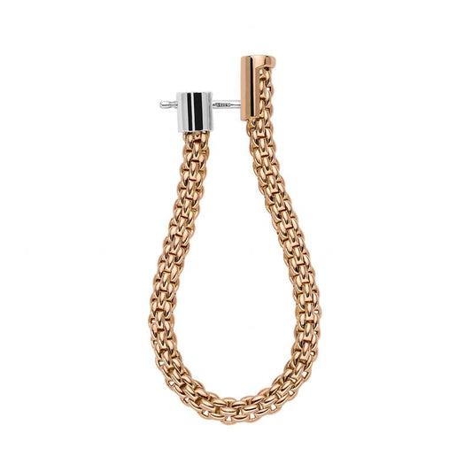 FP Flexit Essentials 18ct Rose Gold Medium Mesh Chain Earrings