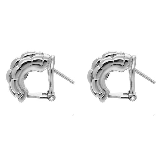 FP Luci 18ct White Gold Hoop Earrings D