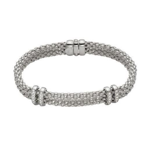 FP Maori 18ct White Gold .18ct Diamond Bracelet