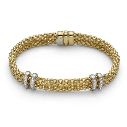 FP Maori 18ct Yellow Gold .18ct Diamond Bracelet