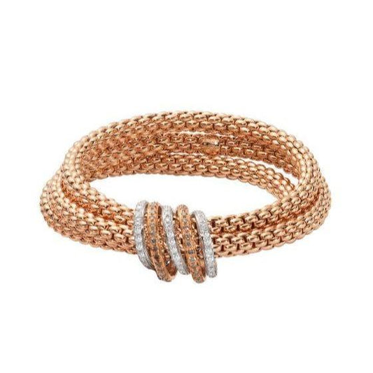 FP MiaLuce 18ct Rose Gold 1.2ct Brown Diamond Bracelet