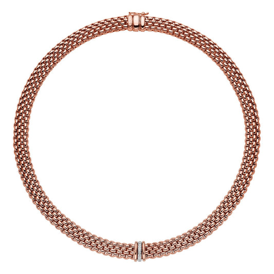 FP Panorama 18ct Rose Gold .8ct Diamond Rondelle Necklace