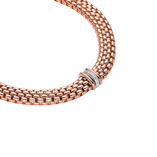 FP Panorama 18ct Rose Gold .8ct Diamond Rondelle Necklace