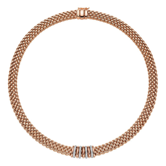 FP Panorama 18ct Rose Gold .3ct Diamond Rondelle Necklace