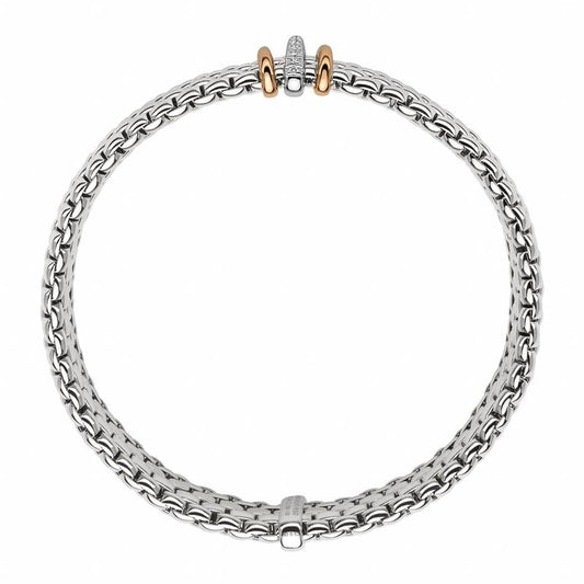 FP Panorama 18ct White Gold .8ct Diamond Mixed Rondelle Bracelet