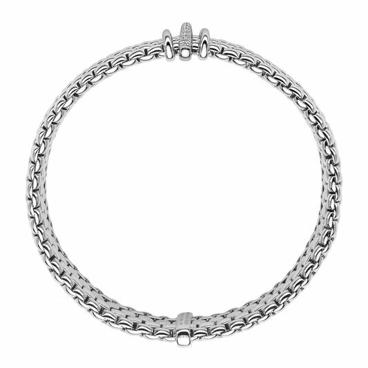 FP Panorama 18ct White Gold .8ct Diamond Rondelle Bracelet