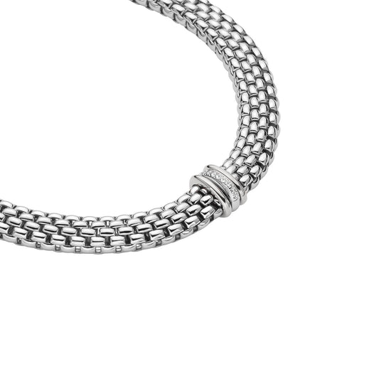 FP Panorama 18ct White Gold .8ct Diamond Rondelle Necklace