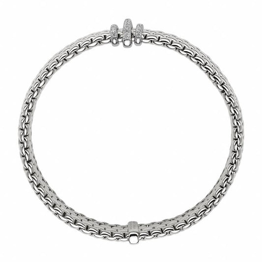 FP Panorama 18ct White Gold .23ct Diamond Rondelle Bracelet