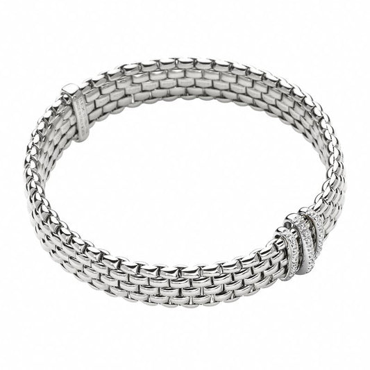 FP Panorama 18ct White Gold .23ct Diamond Rondelle Bracelet