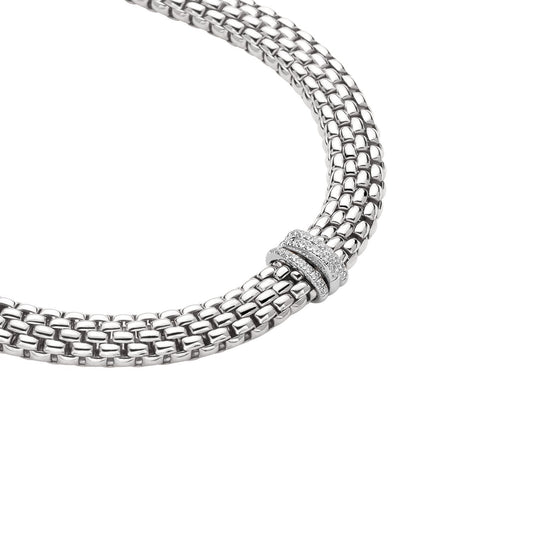 FP Panorama 18ct White Gold .23ct Diamond Rondelle Necklace