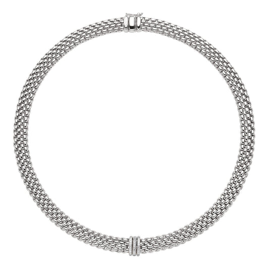 FP Panorama 18ct White Gold .23ct Diamond Rondelle Necklace