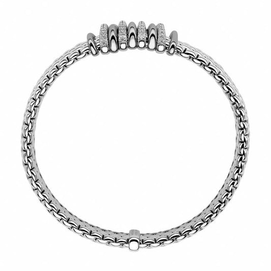 FP Panorama 18ct White Gold .3ct Diamond Rondelle Bracelet