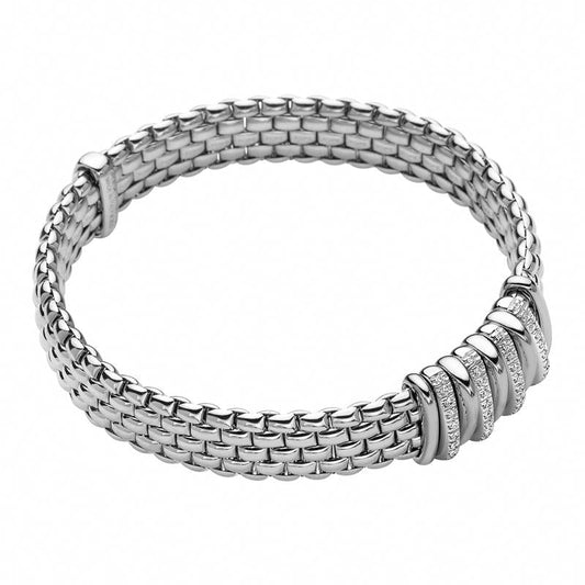 FP Panorama 18ct White Gold .3ct Diamond Rondelle Bracelet