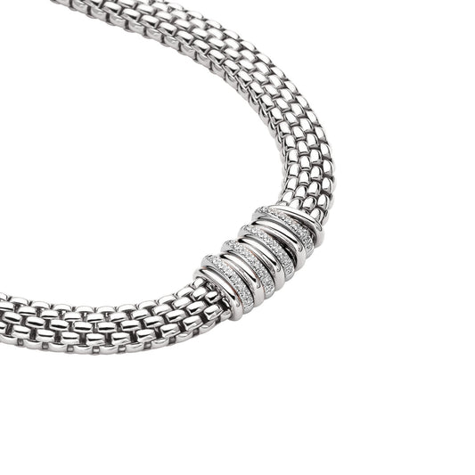 FP Panorama 18ct White Gold .3ct Diamond Rondelle Necklace